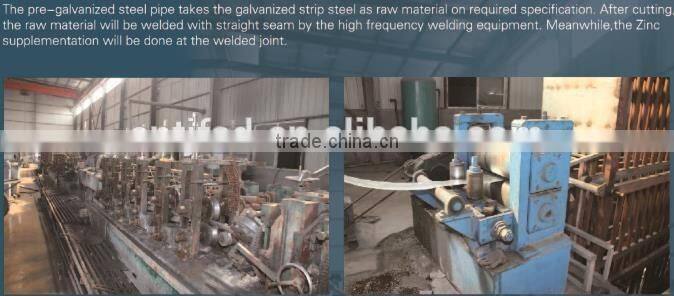 1" pre galvanized pipe,gi steel tube for greenhouse