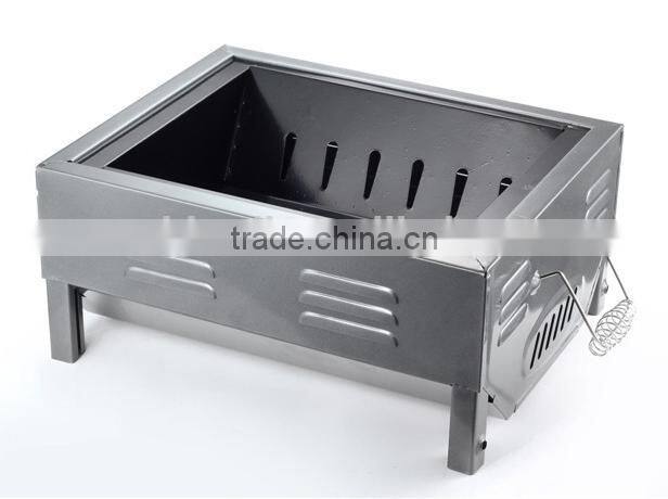 Portable stainless steel charcoal mini barbecue grill