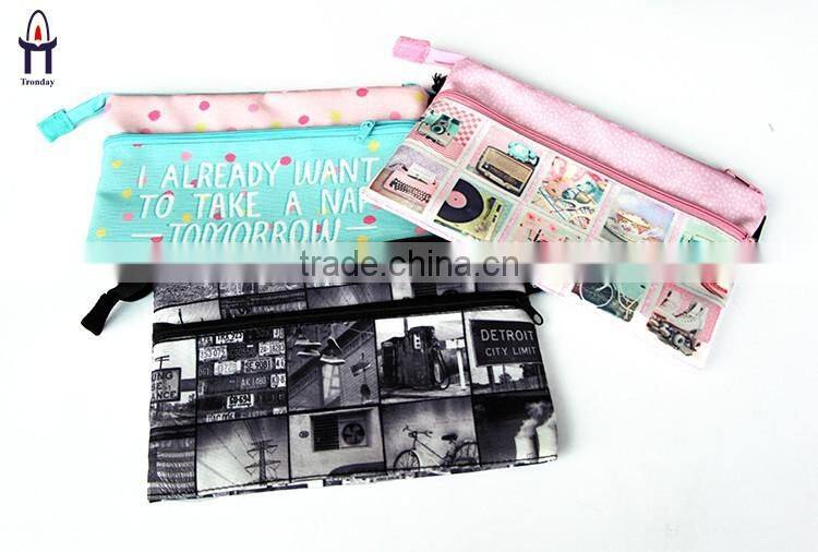 Diy dye or customized printing and material blank pencil case pen pouch