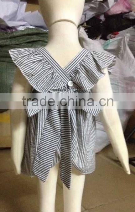 2015 New design toddler girls boutique clothing sets with Woven 100%cotton