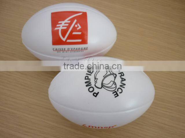 Partypro Zhejiang Hottest Soft Toy Wholesale PU Custom Logo Rugby Shaped Stress Ball
