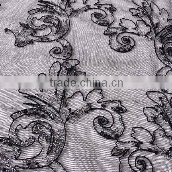 China latest cotton metallic big swiss voile lace