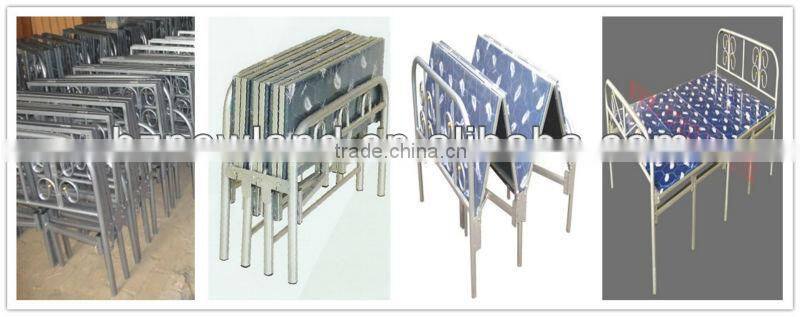 Hot sale !! metal/steel single folding bed,cheap modern iron folding furniture set China 2013 Z-01