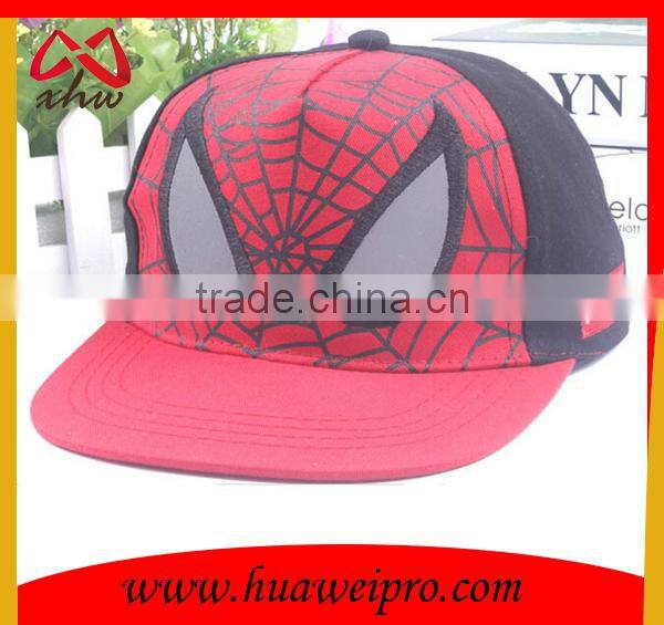 China wholesale kids cute applique embroidered spiderman baseball cap