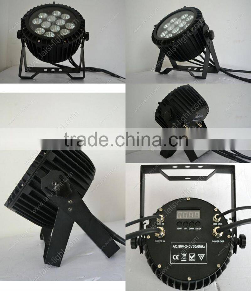 IP65 Led uv Light 12pcs*18W 6in1 led waterproof par light, Rgbwa+Uv led Par outdoor light