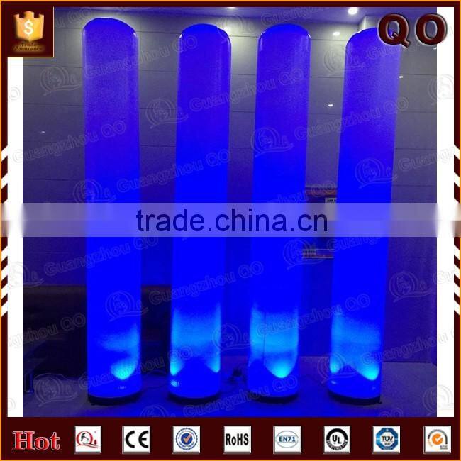 Color changing pillar inflatable tube with led for party and festival