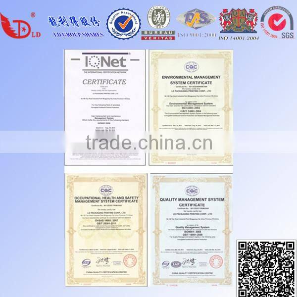 customized printed food grade paper packaging cardboard box