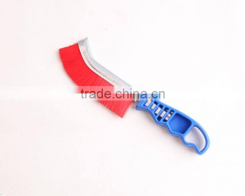 plastic red rolypropylene wire hand scratch brushes, length 265 mm 10 1/2"