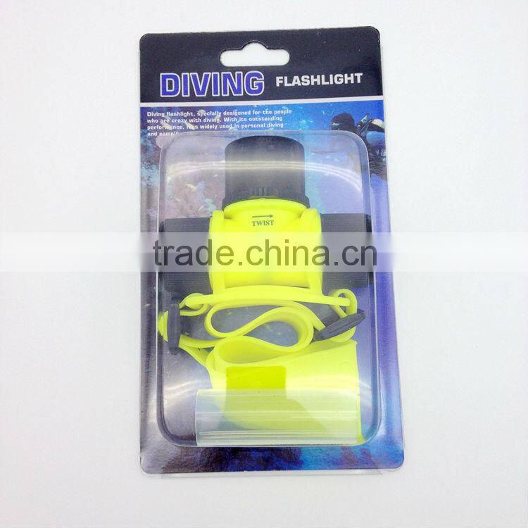 3W waterproof IPX8 diving led headlamp