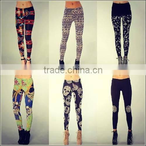 2015 custom colorful printed spandex galaxy sexy leggings for women