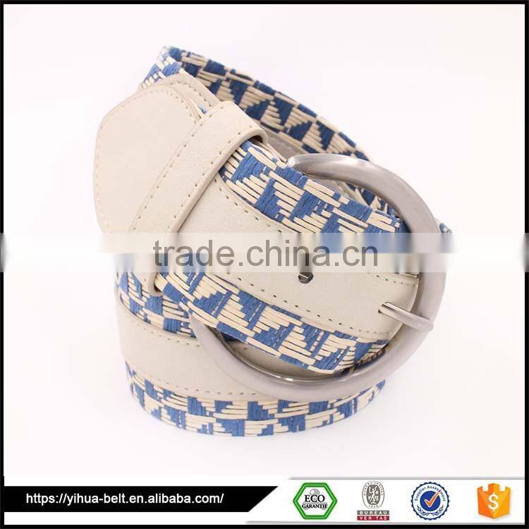 retro style women New fashion mix color weaving belt