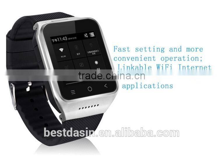 Wholesale Waterproof 3G wifi smart watch, android 4.4 OS dz09 smart watch phone with sim card slot