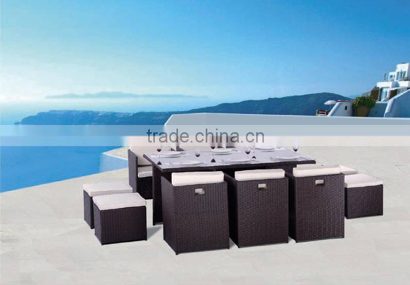 2016 All weather 3pcs garden furniture cheap rattan bistro set