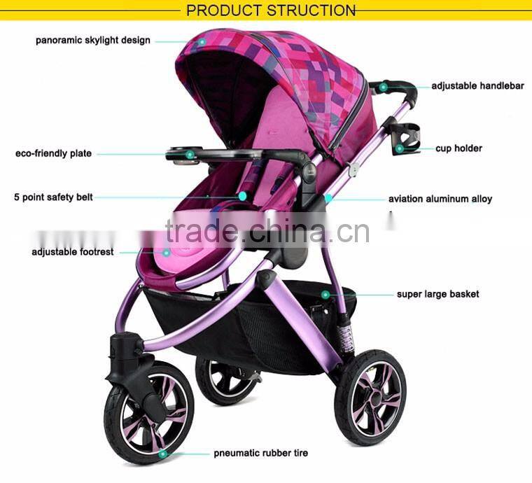 BS-45B 5-point safety belt super light baby stroller tricycle with 5 shock absorber