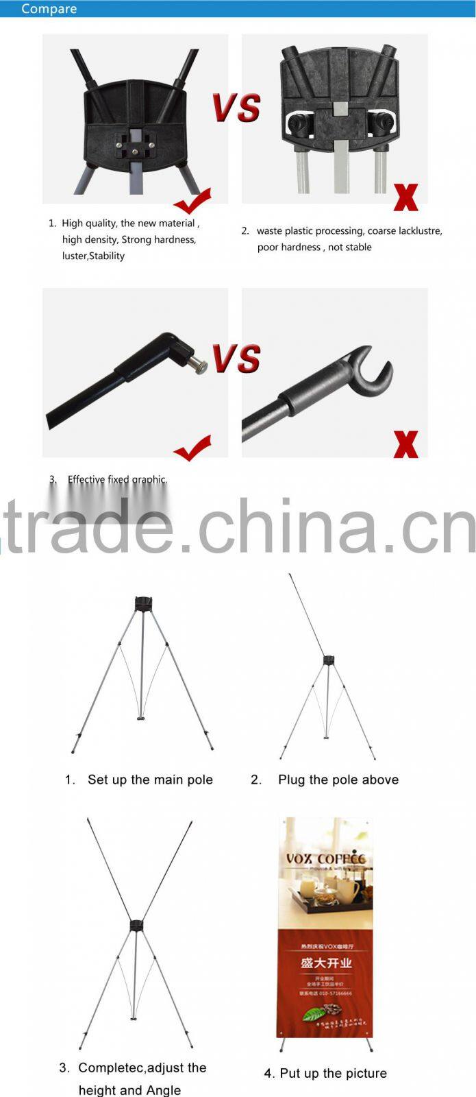 Exhibition Display Competitive Price X Fabric Banner Stand