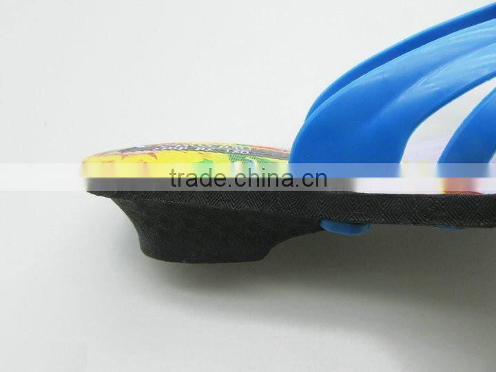 New models ladies PVC low black wedge flip flops