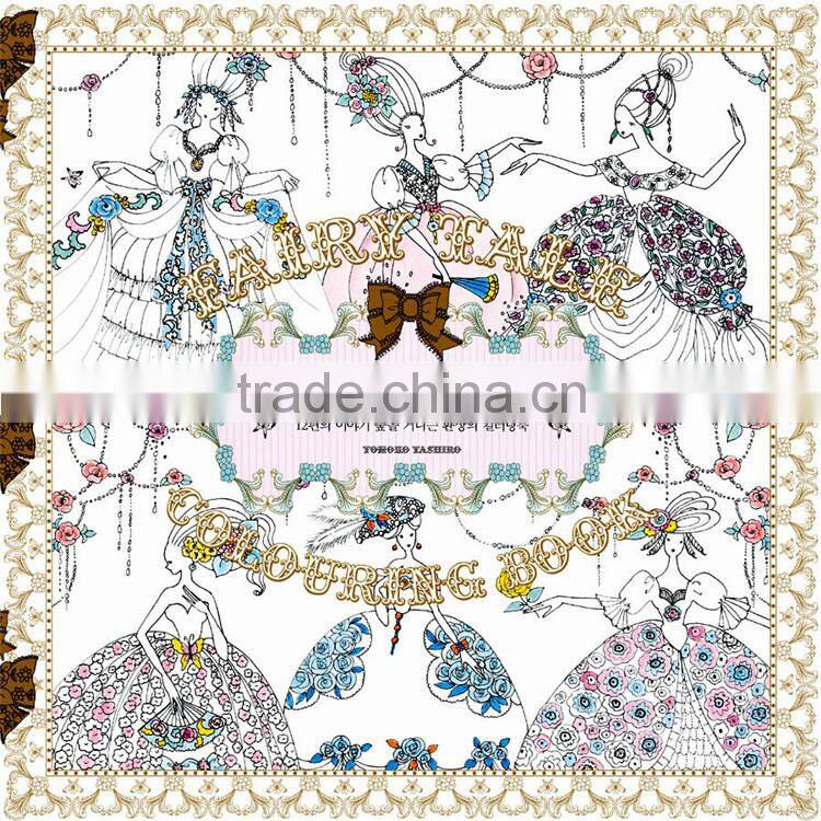 2015 New arrive hand-painted secret garden series fairy tale coloring book for adult