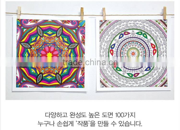 2015 Wholesale new arrive hand-painted secret garden series zen mandalas adult coloring books