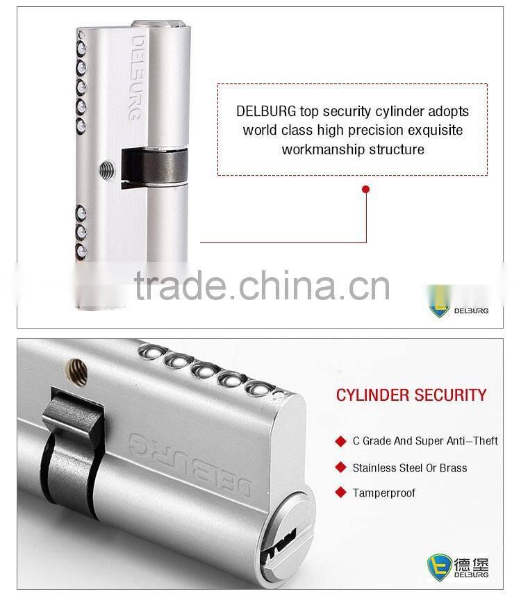 Multi lock cross key double cylinder cap lock door parts