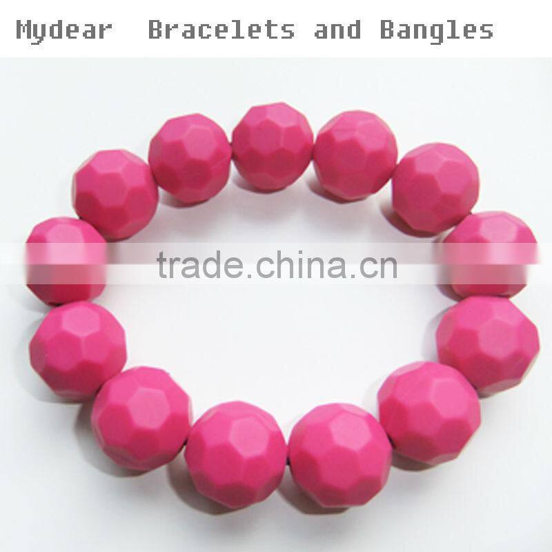 Soft food grade silicone beads bracelets for baby teether