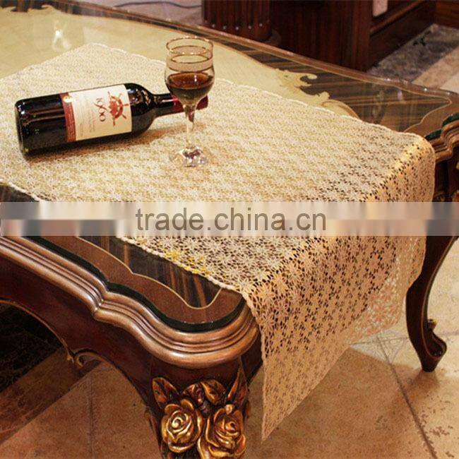 Dongguan factory pvc lace table runner wholesale 50cm tablecloth