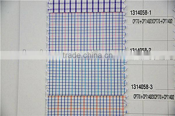 Wholesale High Quality Cotton Purple Plaid Fabric For Top Shirts
