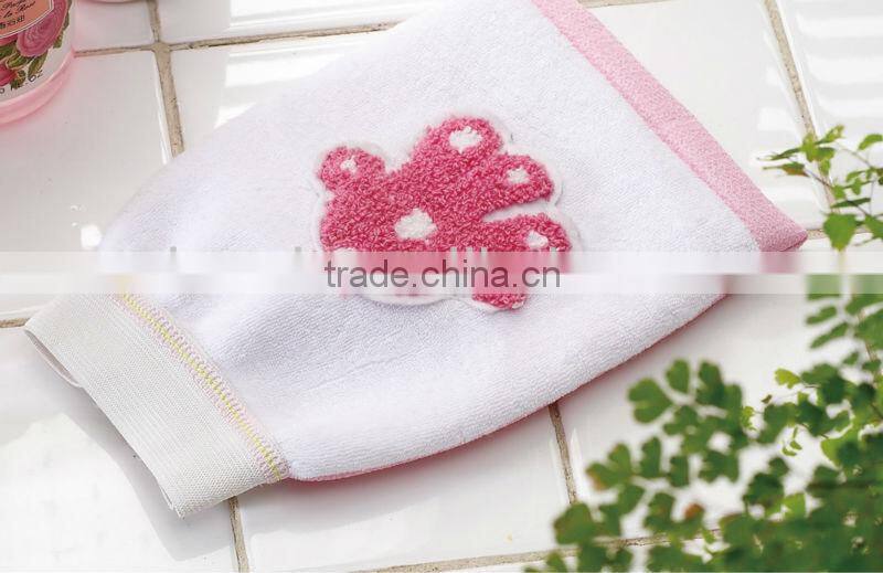 wholesale high grade five fingers bathing gloves,exfoliating gloves bath mitt wholesale