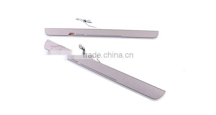 Car LED Welcome Flash Logo Door Sill Moving Scuff Plate Light For Audi A7 S7 RS7
