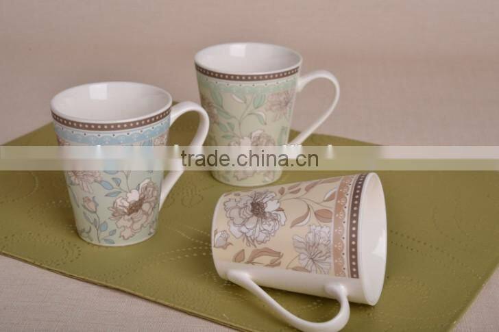 Best Selling porcelain coffee mug ceramic V shape mugs