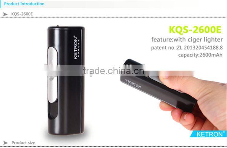 2600mah power bank with lighter KETRON PRIVATE DESIGN