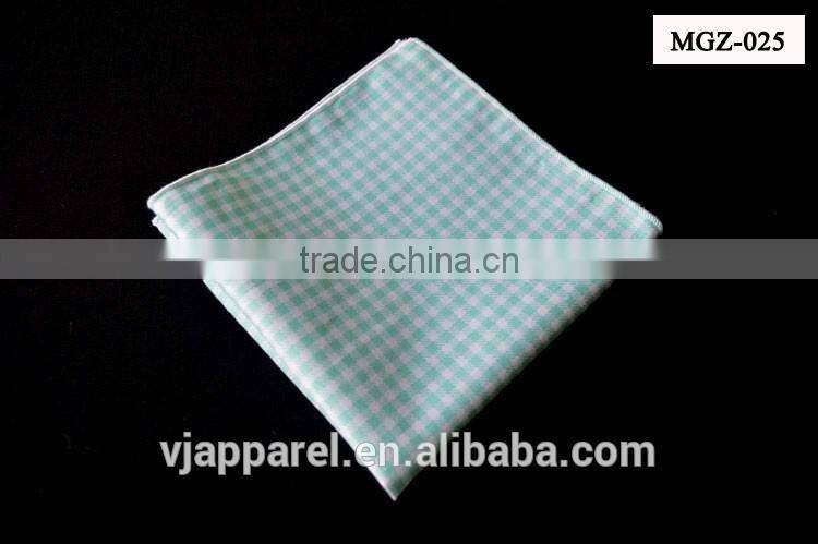 High Quality Chambray Denim Cotton Linen Pocket Square Bandana Handkerchief