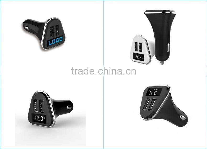 Factory directly supply universal 5v 4.8a dual usb car charger 2 port charger