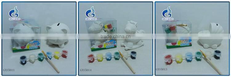 kids paint your own ceramic paint DIY fish painting kits 6 colors and 1brush