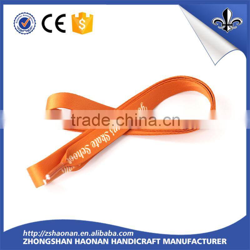 Fashionable flast custom colorful shoelaces for garment