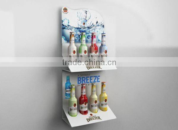 elegant white pirnt wall mount acrylic wine bottle holder,acrylic wine rack