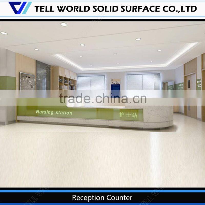 Long straight stand desk/reception counter pictures/great size reception desk
