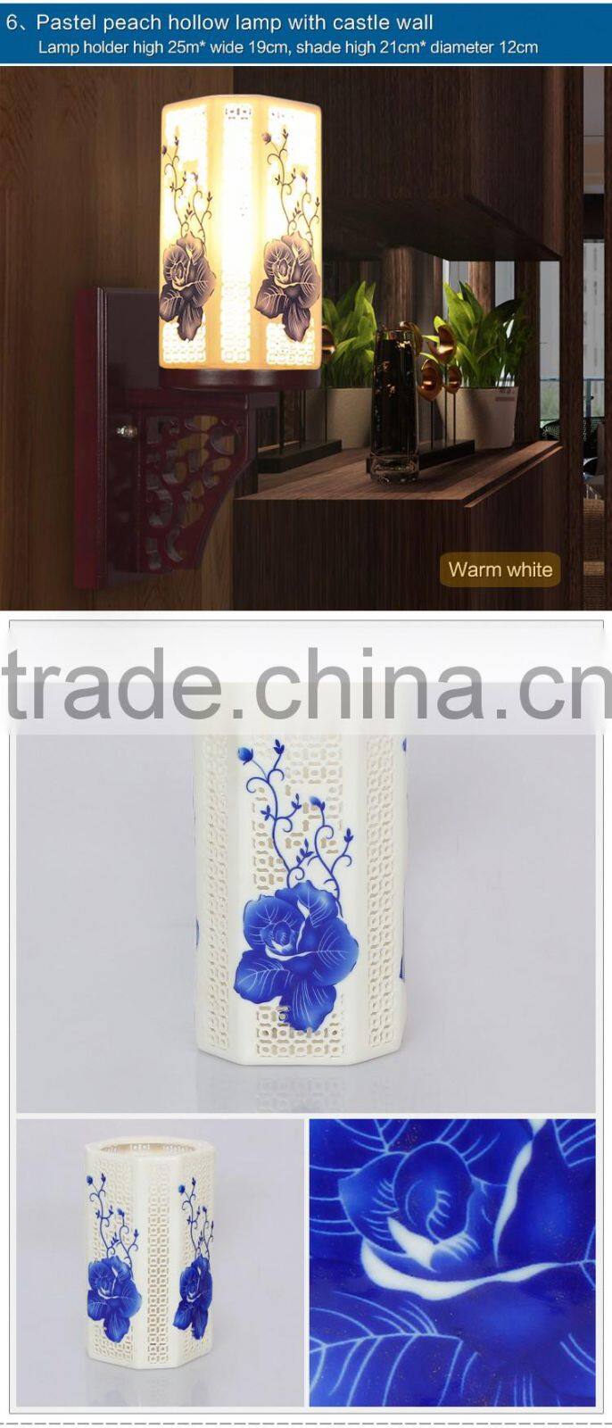 American and European Style Wall lights Antique Wall Lamp Ceramic Wood Craft Bedside Home Deco Hotel Vintage Bathroom Light