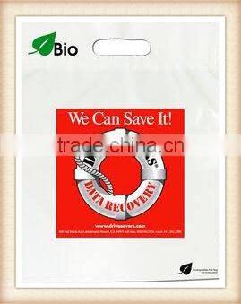 wholesale dcb-34 Short Run Program Die Cut Handle Bag - 2 Color / 1 Side (21"x22"+5") shopping bag carrier bag die cut