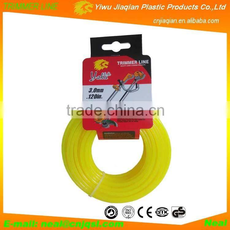 Card head 3.0mmX15m Nylon Garden Grass Trimmer Line For Grass Cutter
