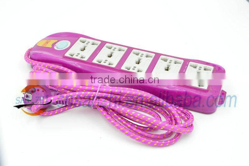 EU UK type multiway power outlet socket with universal plug