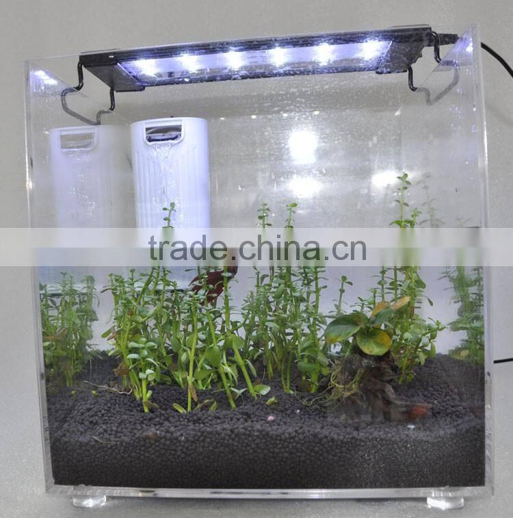 Hot sale aquarium tank fish farming tank overhand RGB controller 24keyword bracket light
