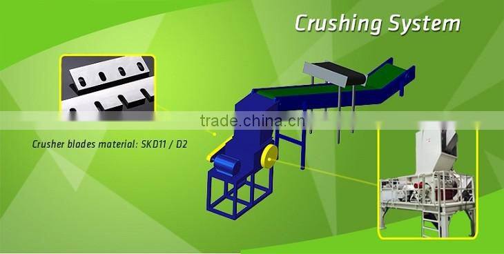 PE PP shredded pipe scraps plastic recycling line