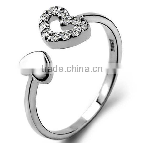 heart diamond solid value 925 silver china cz rings