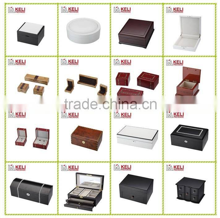 Handmade wooden jewelry gift box with magnet