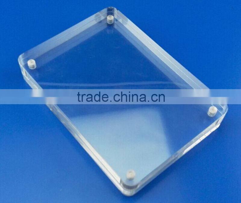 4 sided acrylic magnetic photo frame,ISO Factory Product