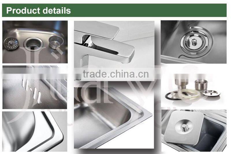 Long lifetime single bowl sink, one bowl and one draining board , reversal sink