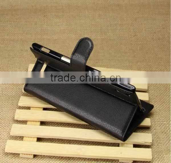 Book Flip PU Leather Case For Sony xperia T3,Stand cover for Sony Xperia T3