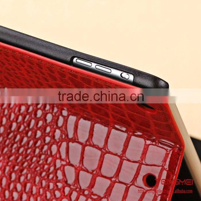crocodile grain leather for ipad air 2 case thin stand cover for ipad air