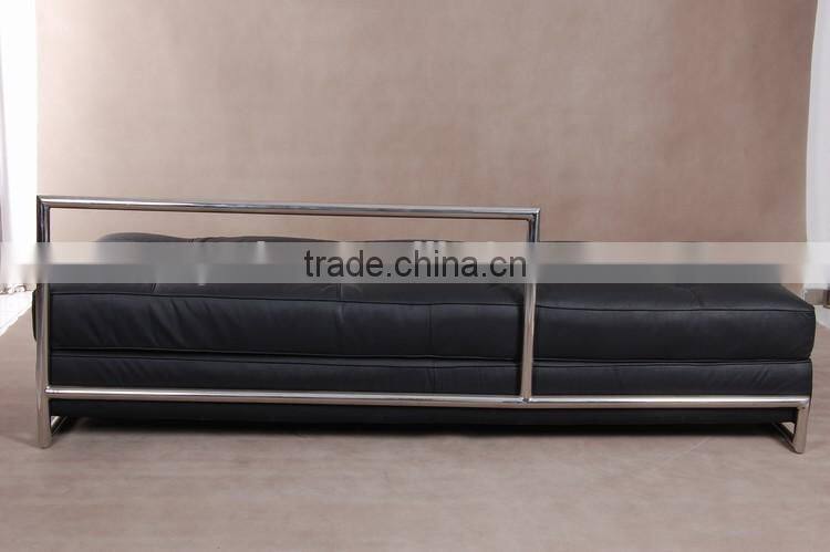 Cheap genuine leather black eileen gray daybed for sale made in China