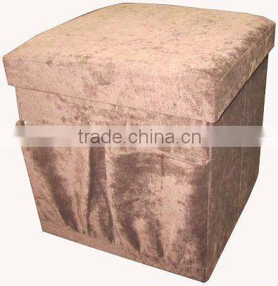 Cheaper!! Green suede foldable storage stool
